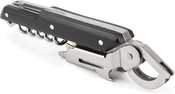 Image Outil Œnologie Multifonction PEUGEOT 200428 Clavelin - Tire-bouchon Sommelier + Coupe-Capsule + Décapsuleur - Noir