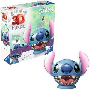 Image Puzzle Stitch  3D Ball Ravensburger 11574 Disney - 77 Pcs - Dès 6 Ans - Diamètre : 13 cm