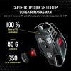 Image Souris Gaming CORSAIR M65 RGB ULTRA WIRELESS FPS Accordable - 26 000 DPI - Sans Fil Sub-1ms - Système de Poids - PC et Consoles - Noir