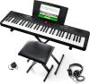 Image Piano Numérique Alesis Melody 61 Touches pour Débutants avec Haut-parleurs + Support, Banc, Casque, Pupitre