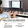 Image Piano Numérique Alesis Melody 61 Touches pour Débutants avec Haut-parleurs + Support, Banc, Casque, Pupitre