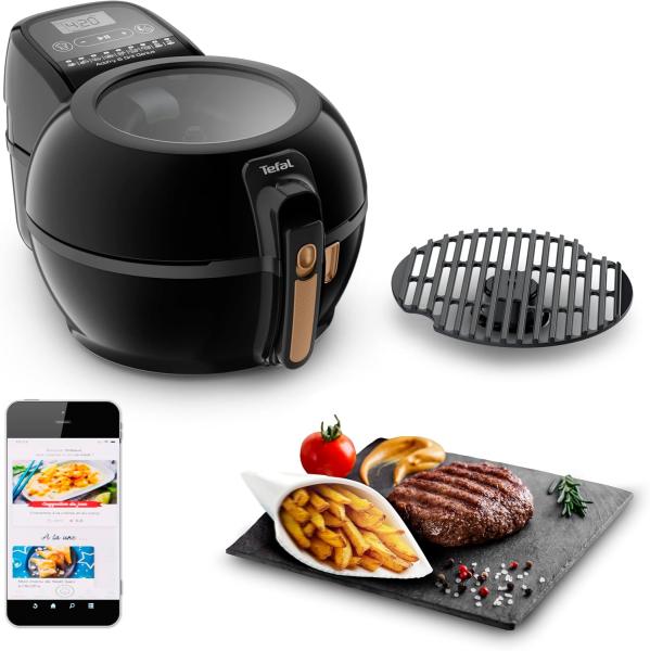 Image AirFryer Tefal FZ775810 Actifry & Grill Genius - Friteuse sans huile Avec Fonction grill - Grille incluse, Livre de recettes numérique