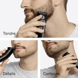 Image Tondeuse À Barbe BT3565 Series 3 + 6 Accessoires - Lame Ultra-Affûtée, Autonomie De 50 Min - Noir