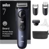 Image Tondeuse À Barbe Braun BT7520 Series 7 - Lame ProBlade Affûtée Et Inusable - 6 Accessoires - Étanche - Bleu