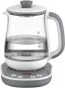 Image Théière électrique Tefal BJ551B10 Tastea - Machine à thé - 1,5 L, Panier à thé amovible en acier inoxydable - Gris/Blanc