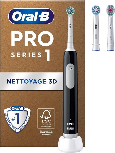 Image Brosse À Dents Électrique Oral-B Pro 1 + Chargeur et 3 brossettes