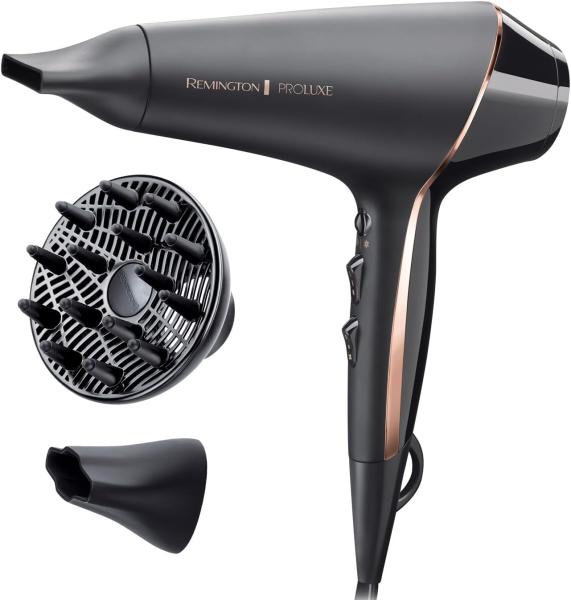 Image Sèche-cheveux Ionique Remington AC9140B PROLUXE Midnight - Technologie OptiHeat - 2400W - Bleu/Noir