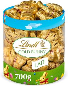 Image Boîte 700g Lindt Mini-Moulages LAPIN D'OR - Chocolat au Lait - Friandises pour Pâques