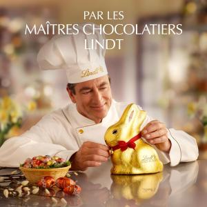 Image Boîte 700g Lindt Mini-Moulages LAPIN D'OR - Chocolat au Lait - Friandises pour Pâques