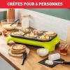 Image Crêpière Electrique Tefal PY559312 Crep'Party Colormania - 1000W - Surface Antiadhésive, Fonction Thermospot, Crêpes, Pancakes, Fabriqué En France