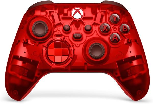 Image Manette Microsoft Xbox Pulse Cipher Special Edition - Sans Fil - Compatible Xbox Series X|S, One et PC Windows - Transparent - Rouge/Noir