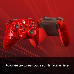 Image Manette Microsoft Xbox Pulse Cipher Special Edition - Sans Fil - Compatible Xbox Series X|S, One et PC Windows - Transparent - Rouge/Noir