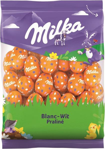 Image Sachet 350g Milka - Petits Œufs en Chocolat de Pâques - Chocolat Blanc Praliné