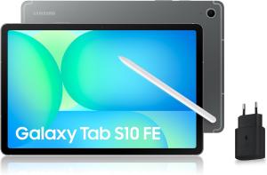 Image [Prime] Tablette Tactile 10,9" Samsung Galaxy Tab S10 FE + Chargeur Rapide + S Pen - 256Go, IP68 - Gris