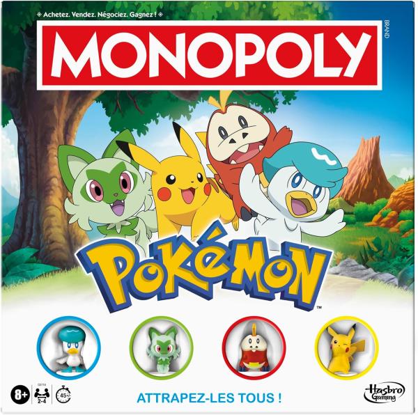 Image Hasbro Gaming Monopoly édition Pokémon - Jeu de Société- Plateau Version française - A partir de 8 ans