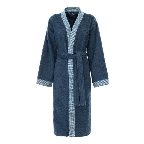 Image Descamps Nymphea - Kimono Clair Obscur - Peignoir 100% coton Jacquard, 500 gr/m²