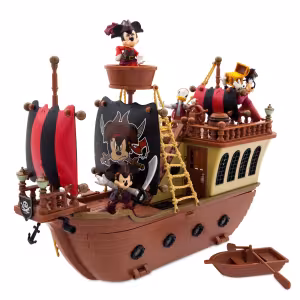 Image Coffret Disney Mickey Pirates des Caraïbes - 7 Pièces - Bateau, Barque et Figurines - H 31 x l 25,2 x P 45,5 cm