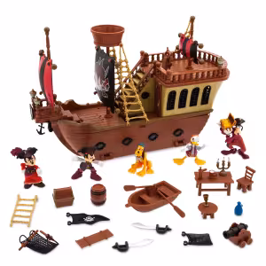 Image Coffret Disney Mickey Pirates des Caraïbes - 7 Pièces - Bateau, Barque et Figurines - H 31 x l 25,2 x P 45,5 cm