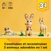 Image L’adorable Lapin LEGO 31162 Creator 3-En-1 - Transformable en Lama ou en Phoque - 326 PCS - Dès 8 ans