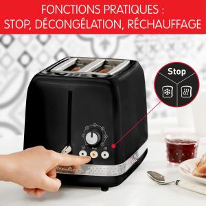 Image Moulinex LT301810 Soleil  - Grille-pain 2 fentes larges, Design vintage retro