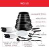 Image Set 20 Pièces Tefal L1599402 Ingenio Easy On - Fabriqué en France - Noir