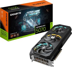 Image Carte Graphique Gigabyte GeForce RTX 5070 Gaming OC 12G - 12 Go GDDR7, 192 Bits, PCI-E 5.0, 2625 MHz - Noir