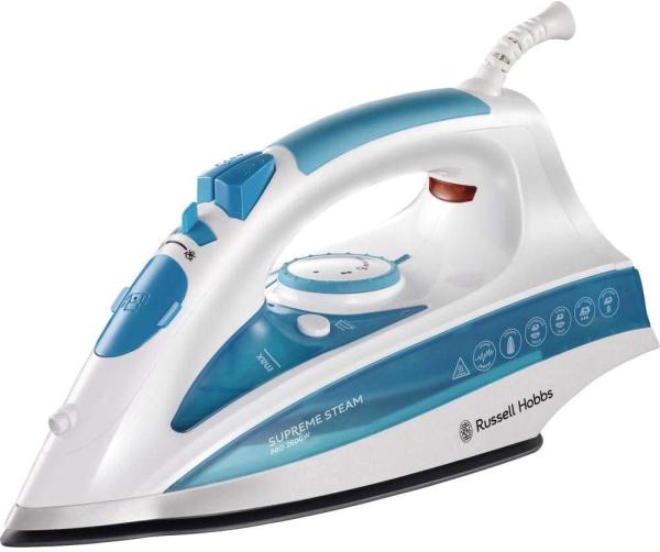 Image Fer à repasser vapeur Russell Hobbs 20562-56 Steamglide Pro - 2600W - Effet pressing - Bleu/Blanc