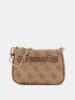 Image Guess Zamira logo 4G - Sac à bandoulière Femme - Beige ou Noir Multi - 15,5x10x5,4 cm