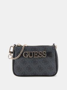 Image Guess Zamira logo 4G - Sac à bandoulière Femme - Beige ou Noir Multi - 15,5x10x5,4 cm