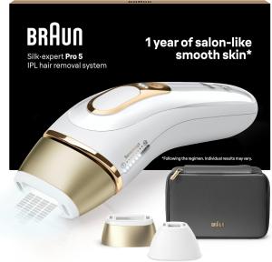 Image Épilateur Femme À Lumière Pulsée Braun PL5140 Silk·expert Pro 5 - Or/Blanc