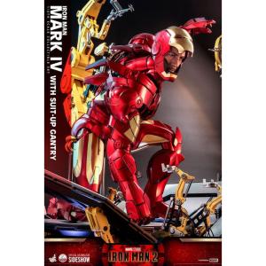 Image Figurine Iron Man 2 - Echelle 1/4 Mark Iv avec portique d'habillage - 49cm - Hot Toys Modèle MAR24101201 Sideshow - Collector