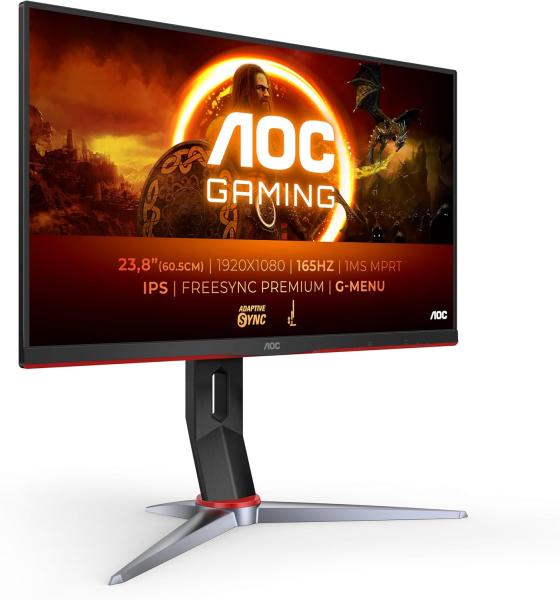 Image Ecran PC 24" FHD AOC Gaming 24G2SP - 165 Hz, 1 ms - Noir/Rouge