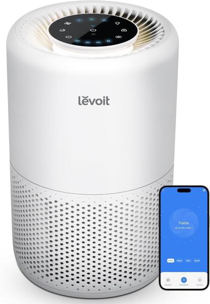 Image Purificateur d'Air LEVOIT Core 200S - Avec Veilleuse - Compatible Alexa -  Blanc