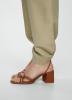 Image Mango Sandales à lanières et talon Femme - Marron moyen - Taille 35 à 42