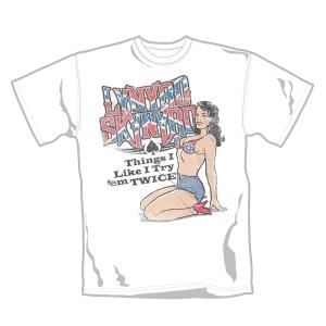 Image T-Shirt Homme Things I Like I try 'em Twice Lynyrd Skynyrd. Produit officiel Emi Music - Coton Jersey - Taille S et XL