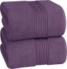 Image Pack 2 Draps de Bain Utopia Towels - Serviettes de Bain Extra Large 100% Coton - 90 x 180 CM - Prune Violet