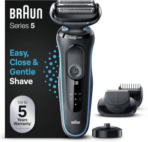 Image Rasoir Électrique meBraun 51-M4500cs Series 5 + Base De Recharge - Noir Menthe