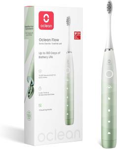 Image Brosse à Dents Électrique Oclean Flow Sonique - Autonomie 180 jours - Etanche  IPX7- Vert
