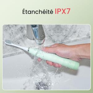Image Brosse à Dents Électrique Oclean Flow Sonique - Autonomie 180 jours - Etanche  IPX7- Vert