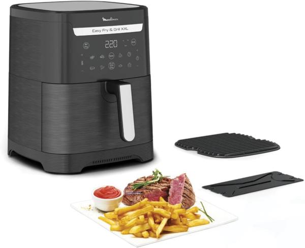 Image Airfryer Moulinex EZ801810 Easy Fry & Grill XXL - Friteuse sans huile + gril - 6,5L - Noir