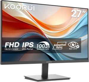 Image Ecran PC 27" FHD KOORUI E2711F - PS,Adaptive Sync HDMI 1.4, Eye Care - Noir