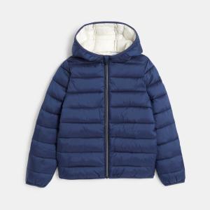 Image Okaïdi Doudoune à capuche Fille - Unie ou Imprimée Léopard - Taille 3A à 14A - Plusieurs Coloris