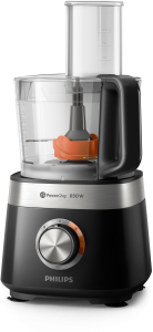 Image Philips HR7530/10R1 - Robot de cuisine compact - Collection Viva - 850W - Noir / Gris - Reconditionné