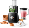 Image Philips HR7530/10R1 - Robot de cuisine compact - Collection Viva - 850W - Noir / Gris - Reconditionné