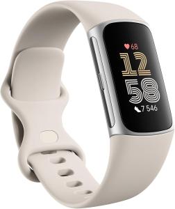 Image Bracelet d'activité Google Fitbit Charge 6 - Abonnement Fitbit Premium Gratuit pendant 6mois - 7j d'autonomie - Noir, Blanc et Orange