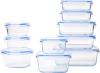 Image Pack de 10 Récipients de Conservation Alimentaire en Verre Amazon Basics avec clips de Fermeture