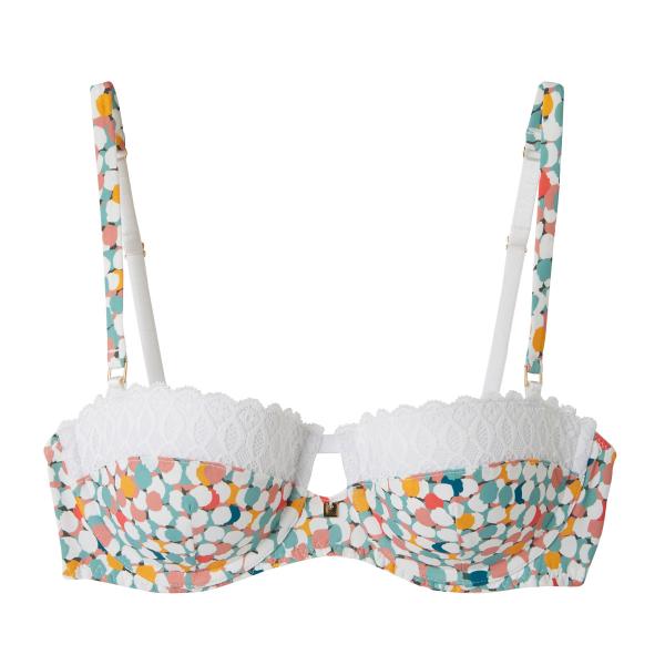 Image POMM’POIRE x CAMILLE CERF - MERINGUE - Soutien-gorge ampliforme coque moulée imprimé - 85B à 95B