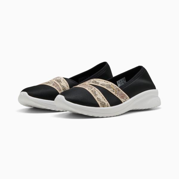 Image Puma Adelina 2 Snake Chic - Sneakers Femme - Taille 35.5 à 41 - Baskets Noir et Motif Serpent
