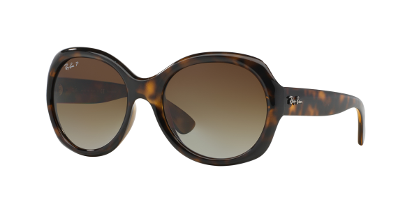 Image Ray-Ban RB4191 - Lunettes de Soleil Femme - Verres Polarisants Gris - Monture Poli Havana Clair - Edition Limitée