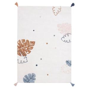Image Tapis Lilipinso - Tapis Perroquet Rose LLP-H0587 ou Feuilles Monstera LLP-H0635 - Coton